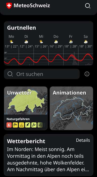 MeteoSchweiz App