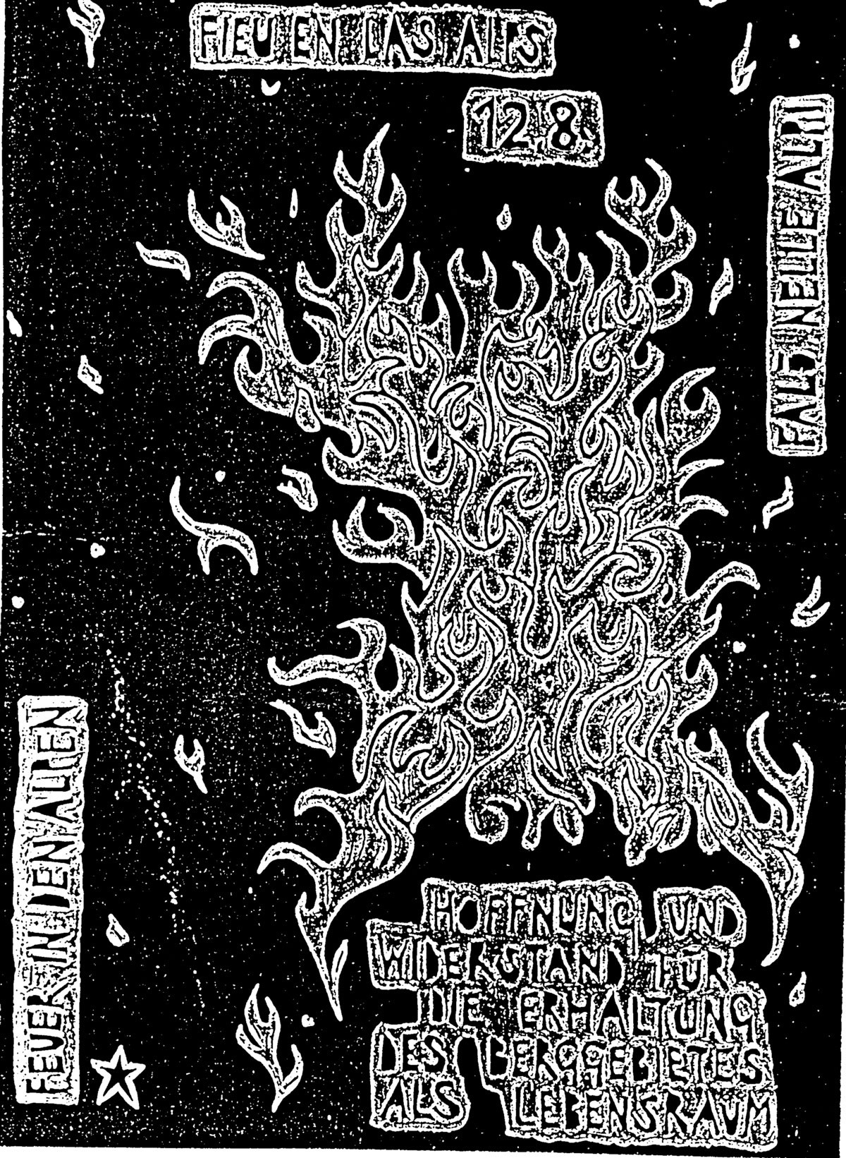 Warnfeuer auf den Alpen im Sommer 1989